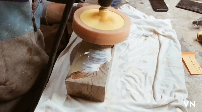 wood resin lamp