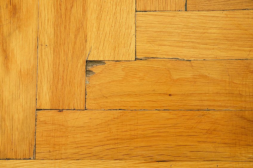 Deeply Scratched Hardwood Floor