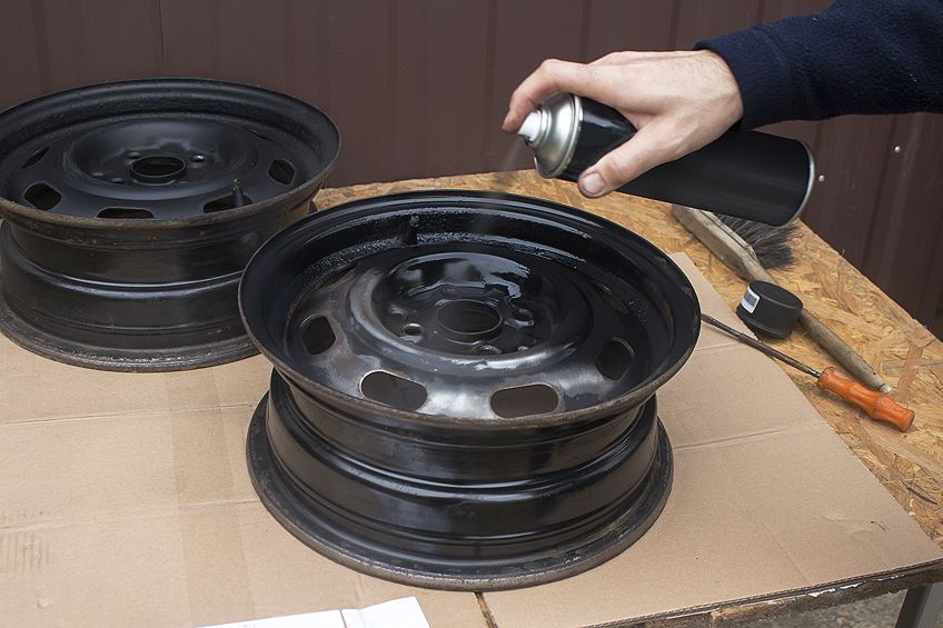 Painting Rims with Spray Paint