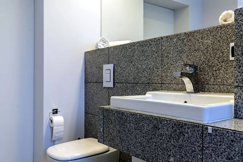 Granite Tile in Bathroom