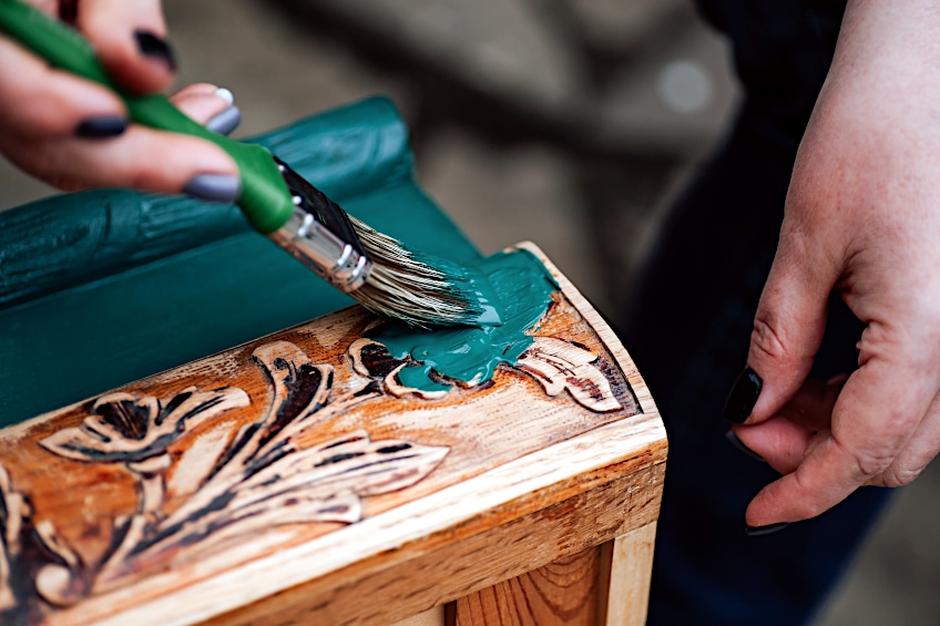 Painting Wooden Carving