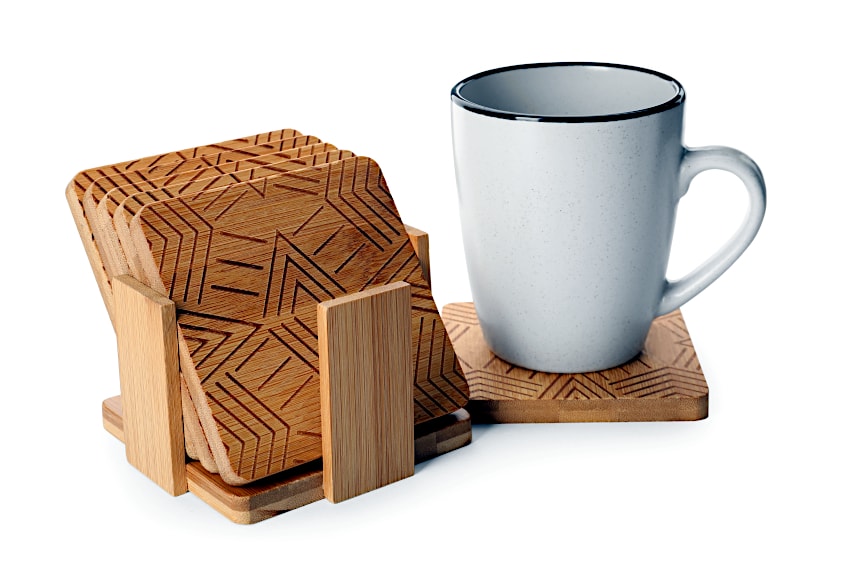 Wooden Coasters and Holder