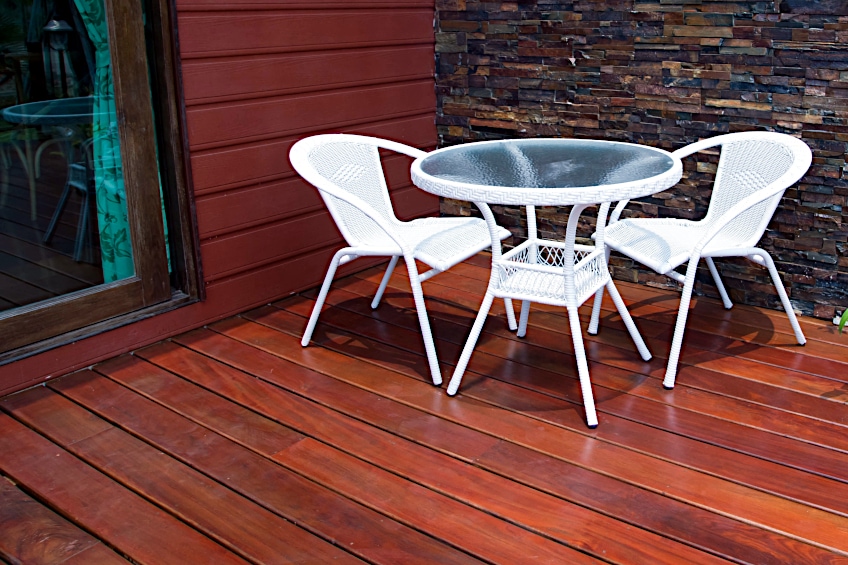 Stain Enhances Color and Grain of Deck