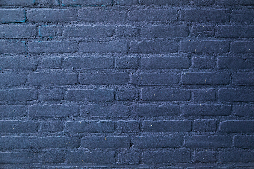 Blue-Gray Exterior Brick Paint Color