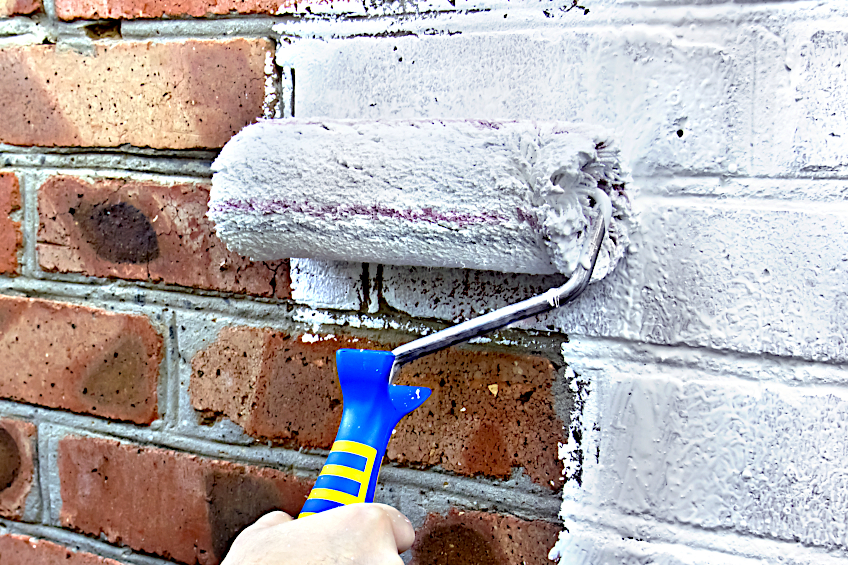 Painting Brick with Roller