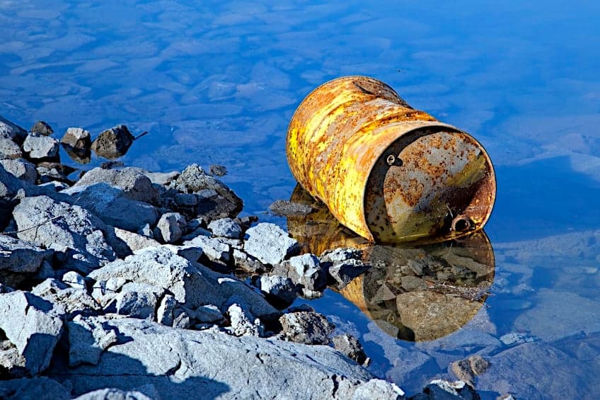 Old Paint Can Pollute Waterways