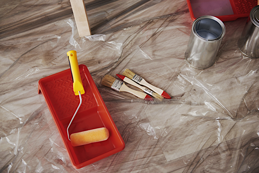 Protect Floor when Repairing Blistered Paint