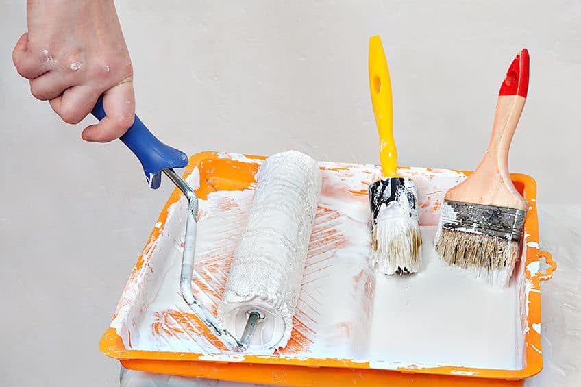 Use Brush or Roller to Paint Garage Walls