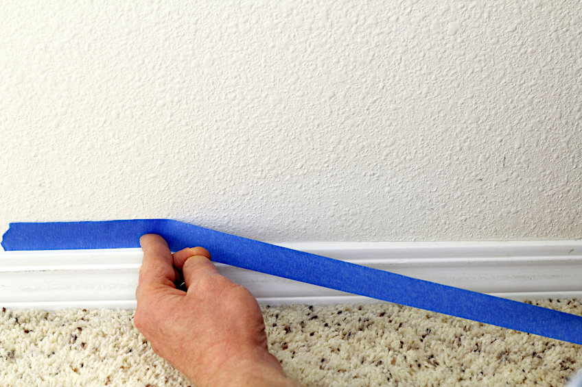 Use Masking Tape When Painting Baseboards