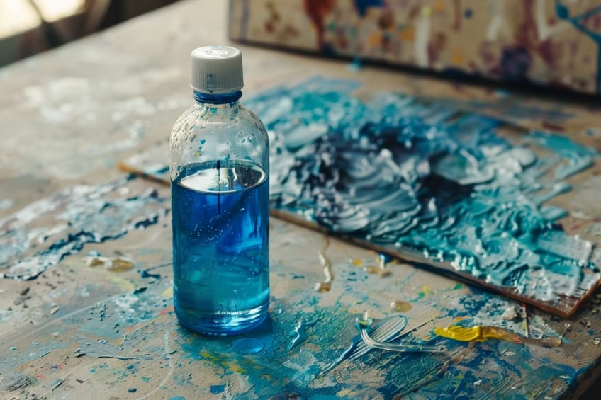 apply rubbing alcohol to paint