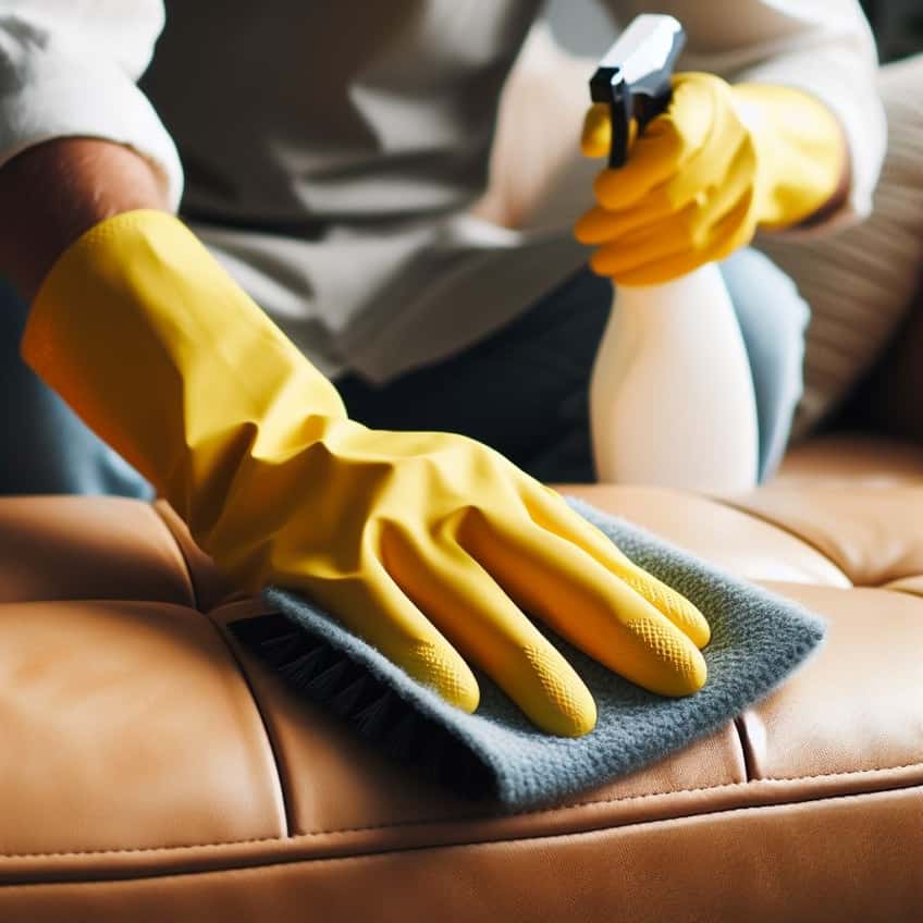 cleaning faux leather