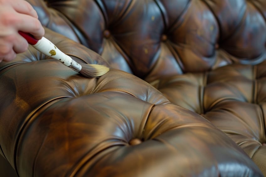 how to paint faux leather