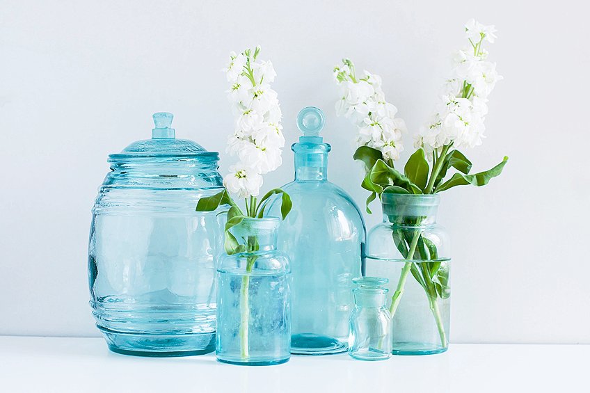 prep glass vases