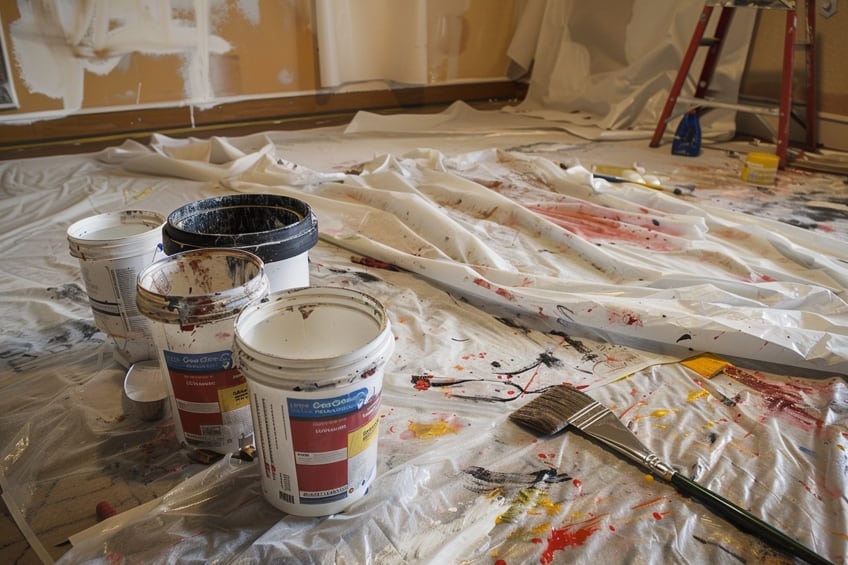 preparing area to remove paint