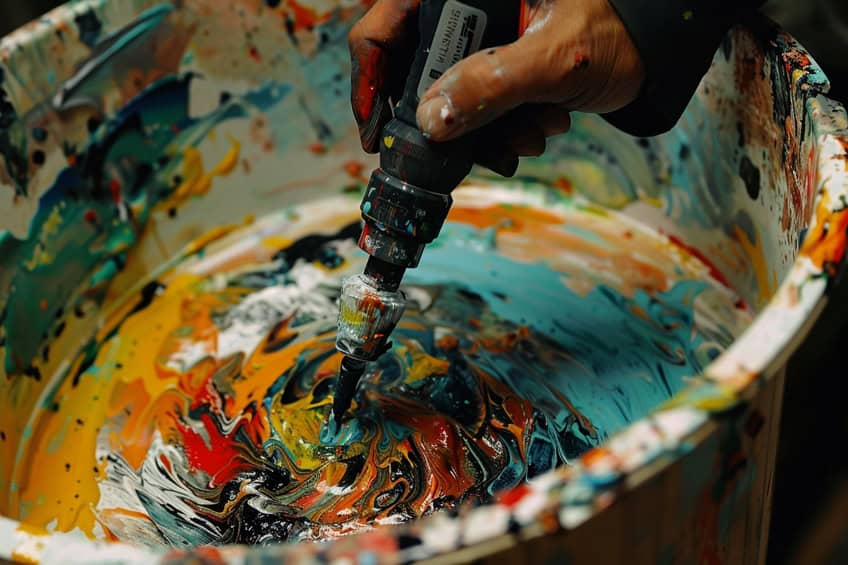 how to stir paint without a stick