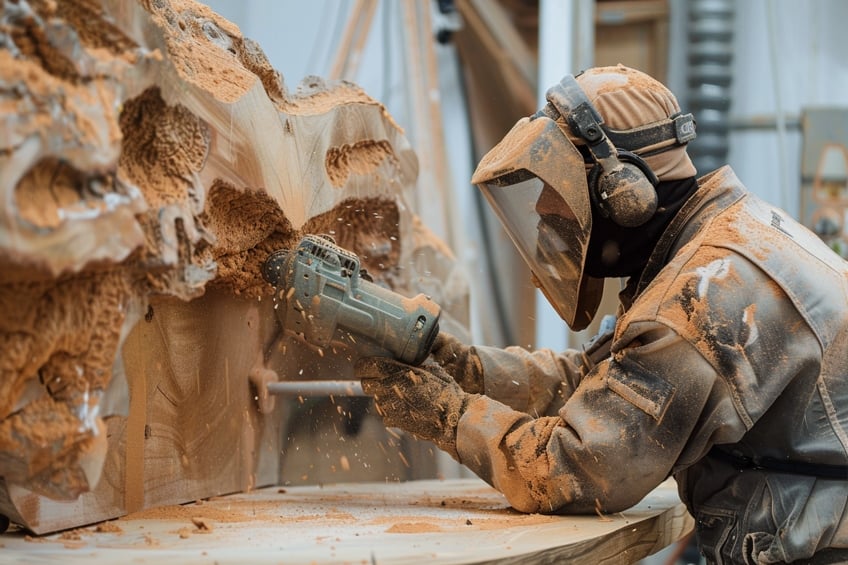 safety precautions for sandblasting wood