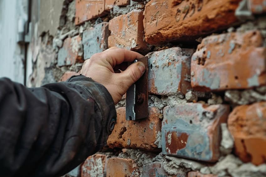 securing wall anchor into brick